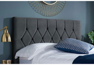 Birlea Loxley Mustard,Blue,Grey,Green Upholstered Fabric Bed 4FT Double 5FT King (5698905538726)