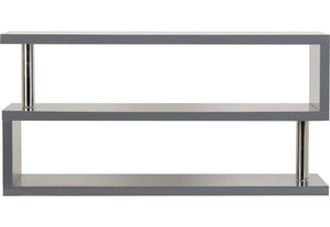 Seconique Charisma Black, Grey, White and Light Sonoma Oak with Chrome TV Stand (5768984985766)