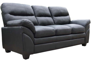 Seconique Capri Black, Charcoal and Grey Faux Leather 3 Seater & 2 Seater (5741454688422)