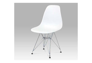 Heartlands Bianca Black White Plastic (PP) with Steel Chrome Legs Dining Chair (7485885939886)