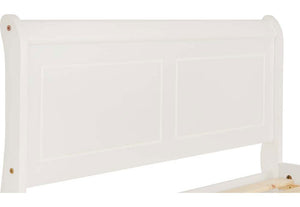 Seconique Georgia White Wooden Bed 3FT Single 4FT6 Double 5FT King Size (5674774659238)