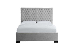 LPD Furniture Cavendish Silver Upholstered Fabric Bed 4FT6 Double 5FT King Size (6556922511534)