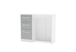 Birlea Lynx White & Grey 3 Drawer Dressing Table (5976129831086)