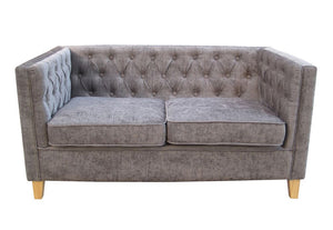 LPD Furniture York Mink and Grey 2 Seater Fabric Sofa (6168046010542)