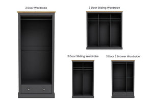 OSD Devon Charcoal Wardrobe (7582016929966)