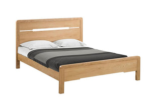 Julian Bowen Curve Solid Waxed Oak Wooden Bed 4FT6 Double 5FT King Size (5641571467430)