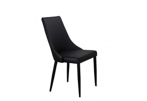 Heartlands Daisy Black and Grey with Metal Legs PU Dining Chair (7485979066542)