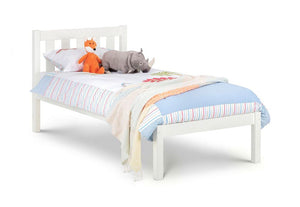 Julian Bowen Luna Surf White and Dove Grey Solid Pine Wooden Bed 3FT Single (5641714040998)