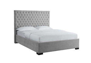LPD Furniture Cavendish Silver Upholstered Fabric Bed 4FT6 Double 5FT King Size (6556922511534)