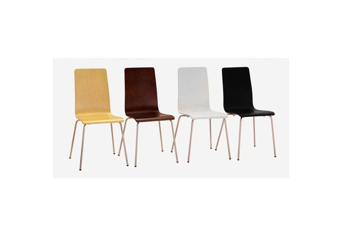 OSD Aarhus Beech Black Walnut & White Rectangle Dining Chair (Set of 2)
