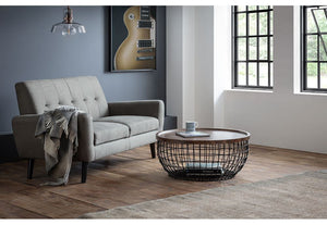 Julian Bowen Smithson Walnut Effect with Black Metal Coffee Table (5644612010150)