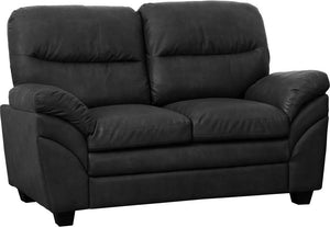 Seconique Capri Black, Charcoal and Grey Faux Leather 3 Seater & 2 Seater (5741454688422)