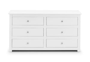 Julian Bowen Radley Surf White and Anthracite 4 Drawer 6 Drawer Wide Chests (5644525830310)