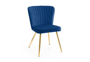 Julian Bowen Cannes Grey & Blue Velvet Dining Chair (7582858707118)