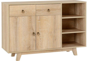 Seconique Finley Medium Oak Effect Veneer Sideboard (6710489874606)