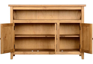 Seconique Salvador Distressed Waxed Pine Tile Top 3 Door Sideboard (5759370330278)