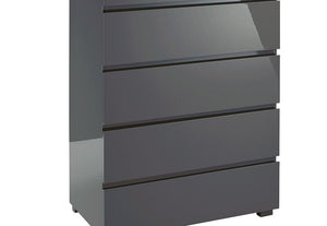 LPD Furniture Puro High Gloss White, Charcoal, Cream and Stone 4 Drawer Chest (6164279296174)