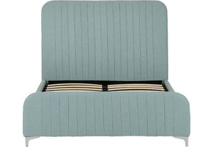 Seconique Hampton Grey Teal Upholstered Fabric Bed 4FT6 Double 5FT King Size (5674808705190)