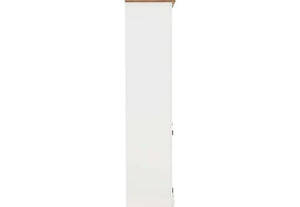 Seconique Corona White and Distressed Waxed Pine 2 Door Display Unit/Bookcase (5769200042150)