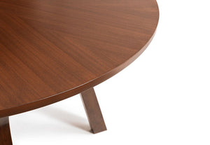 Julian Bowen Huxley Walnut Round Dining Table (5805892272294)