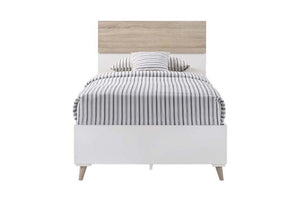 LPD Furniture Stockholm White and Oak Wooden Bed Frame Single Double King Size (6164265304238)