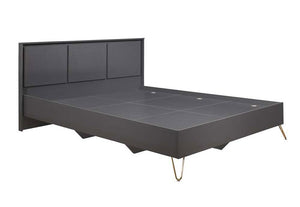 Birlea Arlo Matt Grey Upholstered Fabric Bed 4FT 4FT6 Double 5FT King Size (5786123075750)