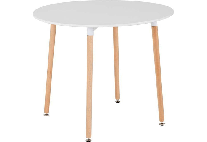 Seconique Lindon White/Natural Oak Dining Table