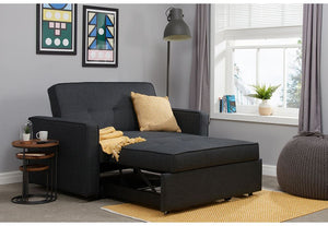 Birlea Otto Grey Upholstered Fabric Pull Out and Fold Down Sofa Bed (5596117827750)