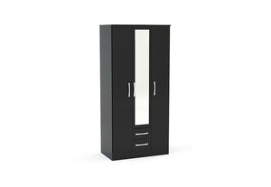 Birlea Lynx High Gloss 3 Door 2 Drawer with Mirror (5600565919910)