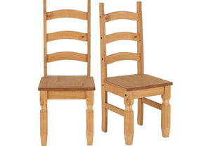 Seconique Corona Distressed Waxed Pine Grey and White Dining Chair (5780959396006)