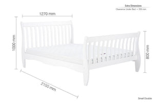 Birlea Belford White & Grey Wooden Bed 3FT Single, Small Double and 4FT6 Double (5596504555686)