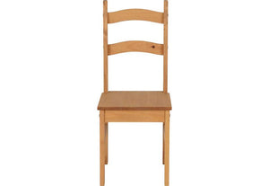 Seconique Budget Distressed Waxed Solid Pine Mexican Dining Chairs (5776328556710)