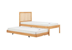 Birlea Buxton Pine & White Wooden Guest Bed w/ Comfort Care Mattress Single (5698005401766)