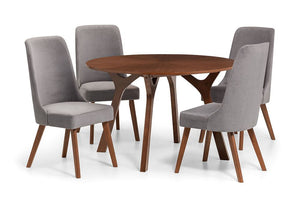Julian Bowen Huxley Walnut Round Dining Table (5805892272294)