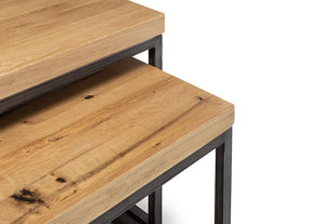 Julian Bowen Brooklyn Solid Oak & Gunmetal Coffee Table (5644575768742)