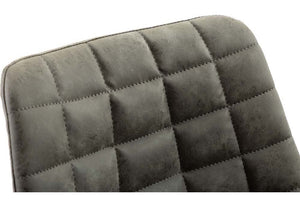 Seconique Brisbane Grey and Mustard Faux Leather Bar Chair Set of 2 (5741436502182)