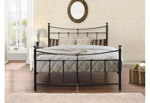 Birlea Emily Black and Cream Metal Bed 3FT Single, Small Double and 4FT6 Double (5597591568550)