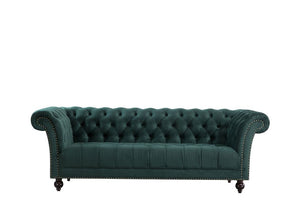 Birlea Chester 2 Seater 3 Seater Green,Grey and Midnight Blue Upholstered Sofa (5600596557990)