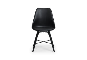 Julian Bowen Kari Black, White and Grey Faux Leather Dining Chair (5634000388262)