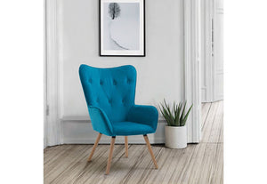 Birlea Willow Midnight Blue and Sapphire Polyester Upholstered Fabric Chair (5600698597542)