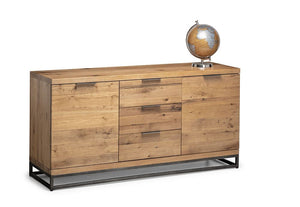 Julian Bowen Brooklyn Natural 3 Drawer 2 Cupboard Sideboard (5801648685222)