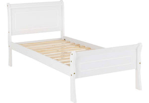 Seconique Georgia White Wooden Bed 3FT Single 4FT6 Double 5FT King Size (5674774659238)