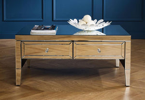 Birlea Valencia Mirrored Bevelled Glass Coffee Table (5596245754022)