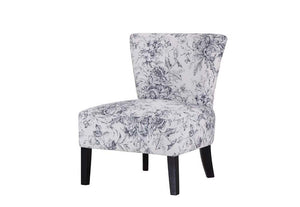 LPD Furniture Austen Duck Egg Blue, Floral and Sand Linen Fabric Accent Chair (6257472831662)