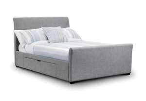 Julian Bowen Capri Fabric Upholstered Bed with 2 Underbed Drws Double 5FT King (6048933740718)