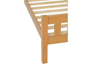 Seconique Carlow Solid Antique Pine Wooden Bed 3FT Single-90cm 4FT6 Double-135cm (5669317804198)