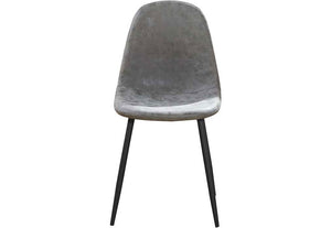 Seconique Athens Grey Faux Leather Dining Chair (5776028041382)