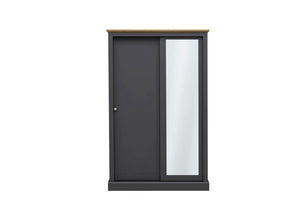 LPD Devon Oak/White, Oak/Charcoal & Oak 2 Door Sliding Wardrobe (6169253642414)