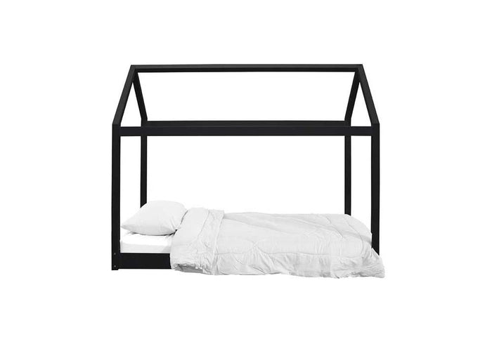 LPD Furniture Hickory Black & White Wooden House Bed 3FT Single - 90cm