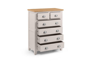Julian Bowen Richmond Solid Oak 4 + 2 Drawer and 6 Drawer Wide Chests (5644535857318)
